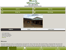 Tablet Screenshot of marysvilleveterinaryclinic.com